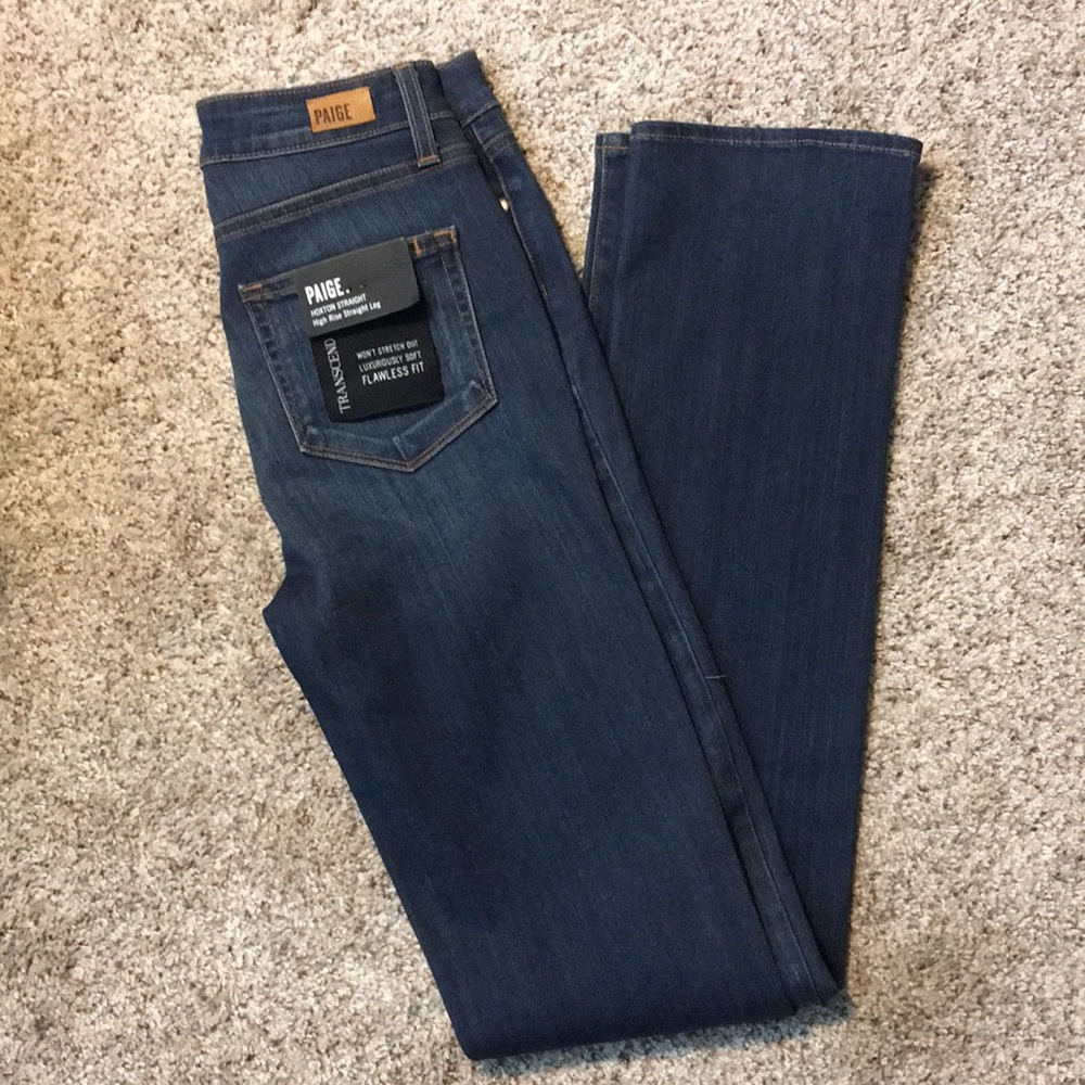 Paige Hoxton High Rise Straight Leg Jeans